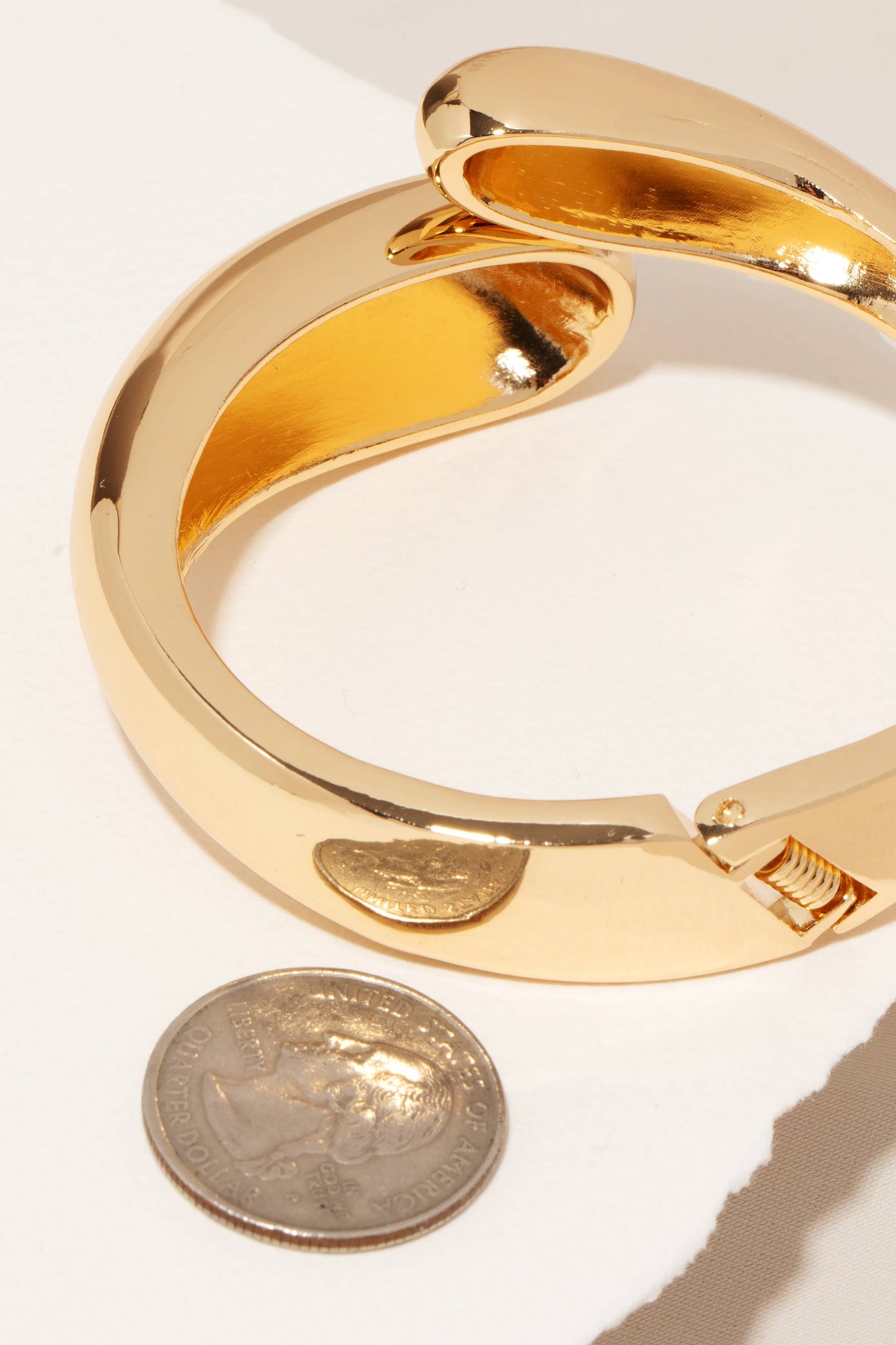 Metallic Hinged Tear Cuff Bracelet
